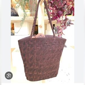 BEMBIEN JEANNE Brown Woven Tote Bag
